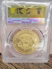    1849    2025 Pcgs Gem Unc Ssca Gold Plated Silver Restrike 1 2 Oz