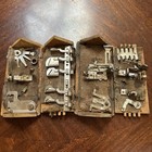 Antique 1889 Singer Sewing Machine Oak Puzzle Box   Velvet Lined Attachments Lot