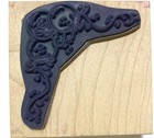 Corner Balloons Rubber Stamp Wood Mount Art Impressions 2 5x2 5  Celebration