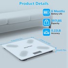 Smart Digital Body Weight Scale Bmi Bluetooth Body Fat Analyzer App Lcd Display