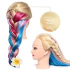 29 Inch Colorful Hair Mannequin Head For Hairdressing Practice - Training Dol   