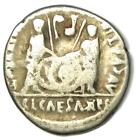 Roman Octavian Augustus Ar Denarius Silver Coin 27 Bc - 14 Ad - Good Fine   Vf