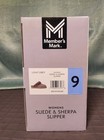 Member s Mark Indoor outdoor Women s Suede Sherpa Lined Slippers Gray Size 9