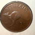 1963  y  Australia One Penny Coin Queen Elizabeth Ii Nice Coin