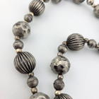 Antique Navajo Pillow Melon Pearl Ball Sterling Silver Trade Bead Necklace 36 