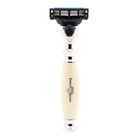 S81m587amz Imitation Ivory   Nickel Classic Shaving Set With Pure Badger Shaving