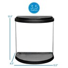 Top Fin   Half Moon 3 5 Gallon Aquarium Semi Circle Light   Filters Included