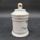 Vintage Cocaine Apothecary Pharmacy Lidded Jar Ceramic Porcelain Made In Japan