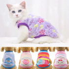 Cartoon Fleece Pet Cat Clothes Winter Warm Pet Dog Vest Puppy Cat Sweater Dog Cl