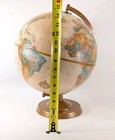 Vtg Replogle 12  Diameter Tan Globe World Classic Series Raised Relief 
