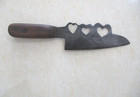 Antique Butcher s Meat Cleaver Chopper Kitchen Knife With Hearts  