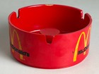 Vintage 70s Mcdonald s Restaurant Plastic Red Ashtray Advertising Germany Rare