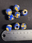 8 Millefiori Glass Beads -  b1490  Handmade Rare - 15mm