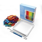  friendly Loom 7   Potholder Weaving Kit Metal Loom Cotton Loops Rainbow Usa 