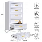 Metal Dresser For Bedroom White 5 Drawer Closet Dresser Storage
