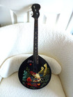 Vintage Russian  3 String Instrument Folk Art Guitar Russian - 25    X 9 