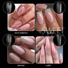 550pcs Soft Gel Tips Seamless Semi Frosted Full Cover Clear False Press On Nails