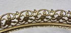 Vintage 14  Mirror Perfume Vanity Tray Gold Hollywood Regency Filigree Flowers