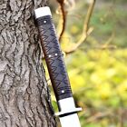 Custom   Handmade Carbon Steel Medieval Warrior Full Tang Battle Ready Sword