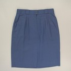 Jones New York Women s 100  Pure Wool Pleated Skirt Size 16 Blue Lined Vtg Usa