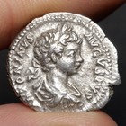 Emperor Caracalla Sun God Denarius 200ad Ancient Roman Empire Silver Coin Rome