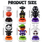 6pcs Halloween Solar Powered Dancing Toys Halloween Dancing Figures Skull Pum   