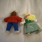 Set Of 2 Melissa   Doug Dollhouse Posable Wooden Dolls Boy Girl