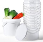 12 Pcs Small Bucket With Lid  5 1 Inch Plastic Buckets With Lids Food Safe Bu   