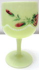 Antique Eapg Heisey Custard Glass Goblet Souvenir Pequot Minn Beaded Swag 6  T