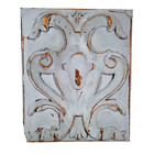 Scroll Leaf Shield Wood Carving Panel 14 69 Antique French Architectural Salvage