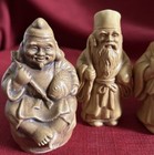 Vintage Japanese Porcelain Figurines Hotei  Ebisu  Samurai Warrior  Fukurokuju