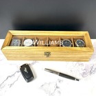 Personalized Wooden Watch Case Custom Watch Box For Men Watch Organizer Personal