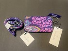 Vera Bradley Lanyard And Zip Id Case Batik Leaves Nwt