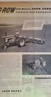 1958john Deere  Go Six Row Two Cylinder And Corn Planter Magazine Ad