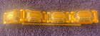 Elegant Vintage Gold Tone Bracelet 8 5  Around W matching Earrings From 1970 s