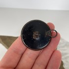 Antique 1800s Victorian Picture Flower Button Brooch Buckle Handmade Metal Frame