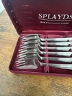 Vintage Splayds 18 8 Stainless Steel 6 Set Of Forks Original Red Velvet Case