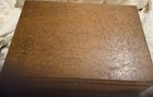 Antique 19th Century American Birds Eye Maple Wood Box Fruit Inlay