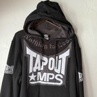 Tapout Mps Y2k Vintage Mens Black Graphic Hoodie Athletic Mma Fighter Sweater Xl