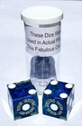 Authentic Four Queens Las Vegas Casino Craps Dice Pair Blue Polished