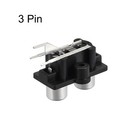 2pcs Av Concentric Outlet 2 Rca Female Jack 3pins Connector Socket Panel Mount