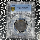 1864 Nova Scotia 1 Cent Pcgs Ms62bn Lot g1219 Nice Unc 