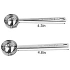 2pcs Stainless Steel Coffee Scoops 1   2 Tbsp Long Handle Measuring Spoon 15 30m