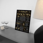 Stuff4 Gold 50th Birthday Poster Unframed - Golden Born In 1976 Newspaper - H   