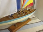 16  Model Wood Sailboat Sailing Boat Quality Wood Home Decor 20 5  Tall-colorful
