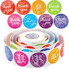 Qpout Thank You Stickers - 500 Colorful 1 5 Inch Stickers - Perfect For Small