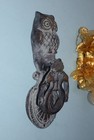 Nocturnal Owl Face Door Bell Decor Brass Dual Peacock Design Door Knocker Rd695