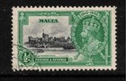 Malta 1935 Kgv Sg210var 0 5d Silver Jubilee Hairline Between A   Castle Used