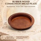 1 Pcs Wood Communion Plate For Church Wooden Bread And Wafers Serving Tray