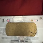 Vintage White Clad Brass Ice Box Name Plate Simmons Hardware Company